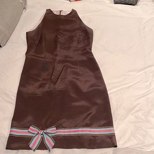 Brown sheath dress